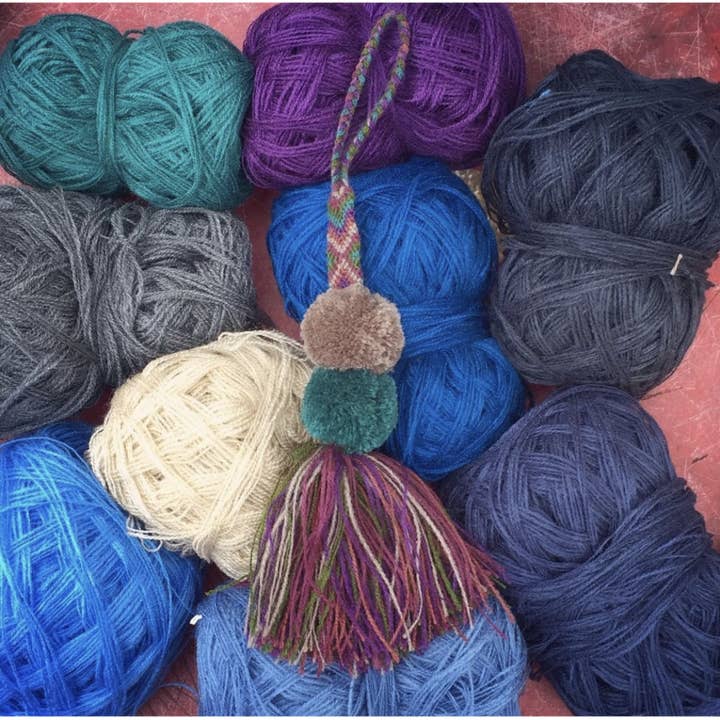 Lumily - Wholesale Purse/Bag Accessory - Women's - Earth Tone Friendship Tassel Zipper Pull with Pom Poms | Handmade in Mexico1