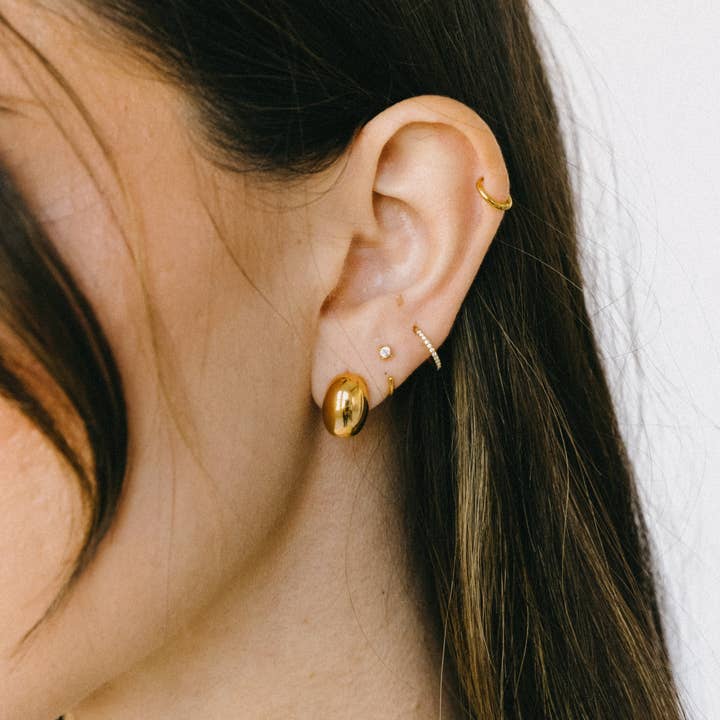 Shop Aiti - Wholesale Huggie Earrings - Pave Clicker Hoop Earring2