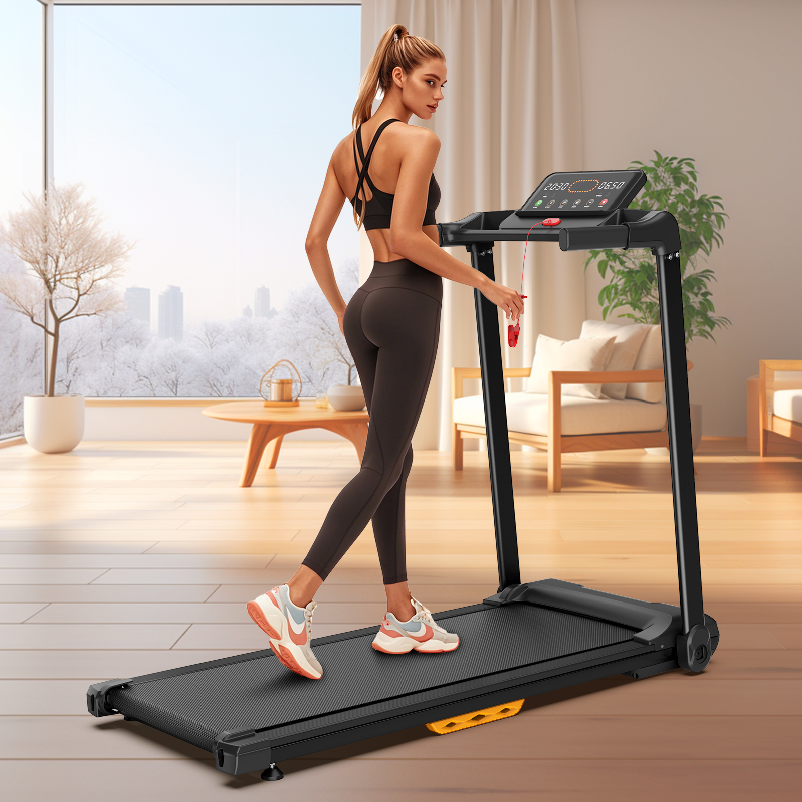 39F Inc. - Vente Équipement de fitness - Tapis de marche portable - Capacité de 120 kg, écran LED7