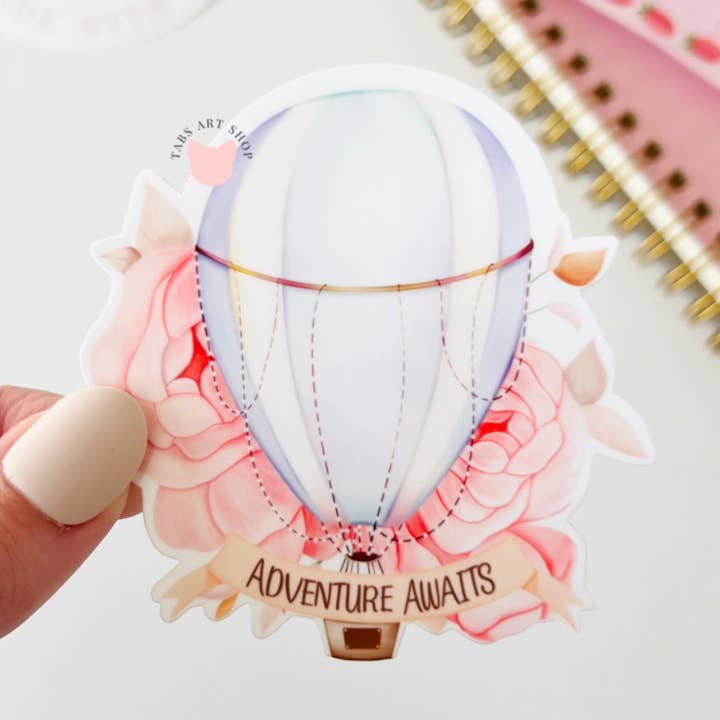 Adventure Awaits Vinyl Sticker for wholesale by Tabs Art Shop