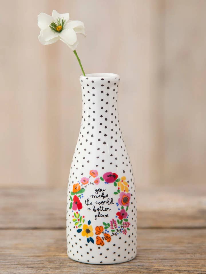 Bud Vase You Make World Better for wholesale by Care & Share Giftware