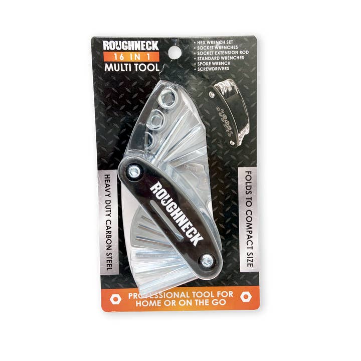 Novelty Brands - Wholesale Handy Tool - Roughneck 16 in 1 Folding Multi-Tool - 6/Display4