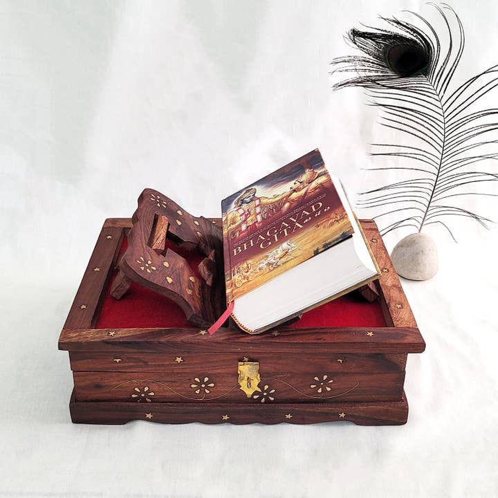 Atril de Madera con Almacenamiento – Ideal para Textos Sagrados, Escrituras y Lectura Diaria | Rehal Plegable Hecho a Mano para venta al por mayor de SAMA Homes