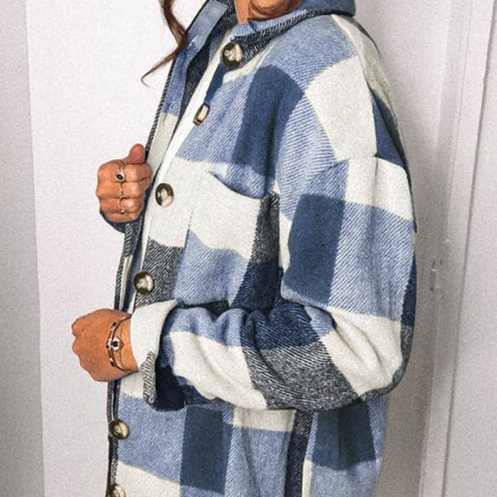 Lily Clothing - Wholesale Shirt Jacket/Shacket - Women's - FLANNEL PLAID BREASTED SHIRT JACKET6