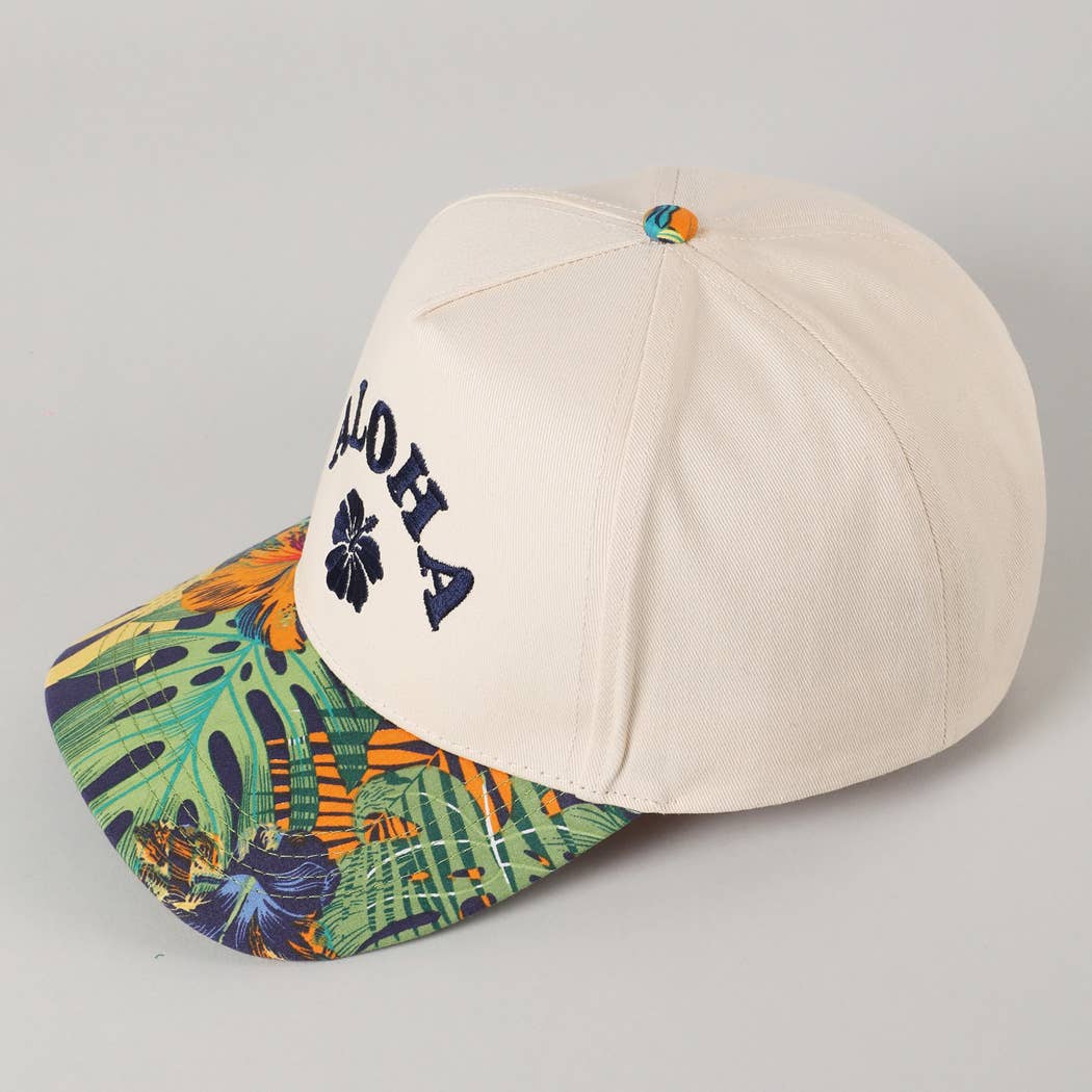 Fashion City - Wholesale Trucker Hat - Unisex - Aloha Tropical Design Embroidery Trucker Hat5