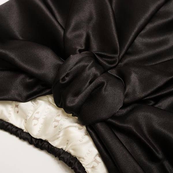 Sort All Silk Turban - Sort for engroshandel på Faire5