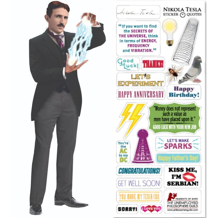 Tarjeta Nikola Tesla para venta al por mayor de Unemployed Philosophers Guild