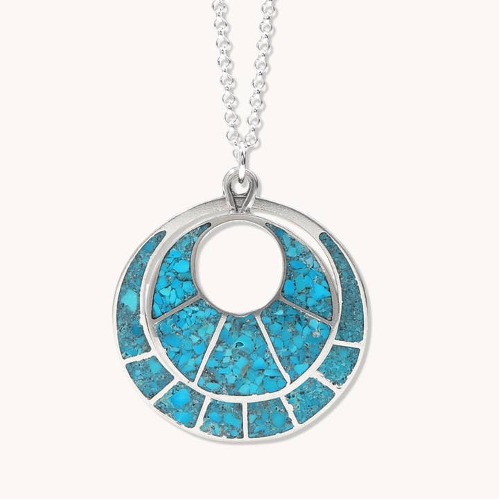 Radiante: Turquoise Total Eclipse Necklace for wholesale by T.Skies Jewelry