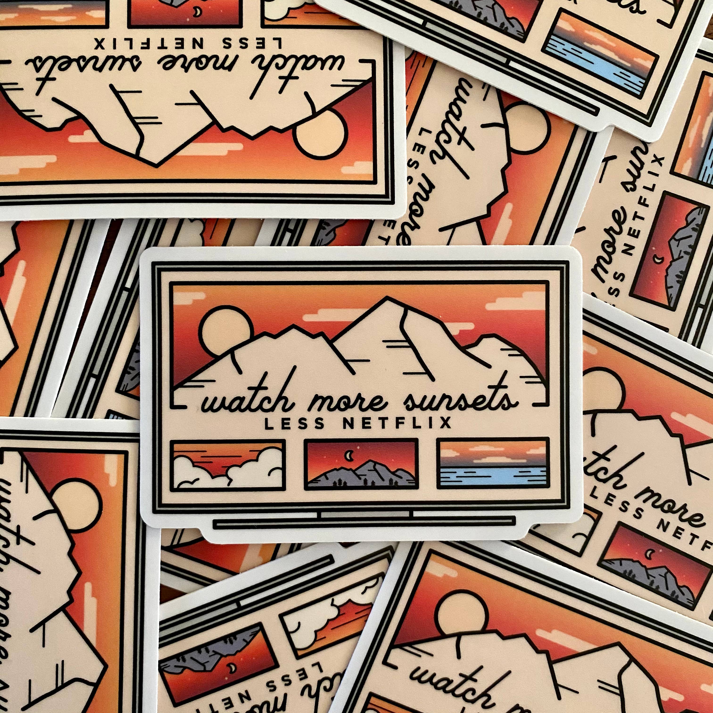 Casual Nomad Co. - Wholesale Sticker - Watch More Sunsets Nature Sticker0