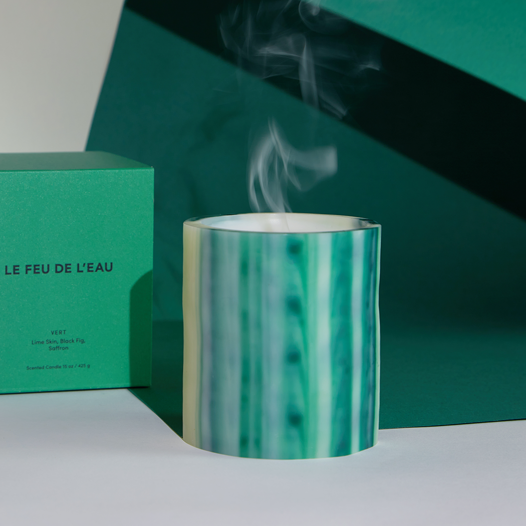 Le Feu De L'eau - Wholesale Jar/Filled Candle - Vert, 15oz wax vessel1