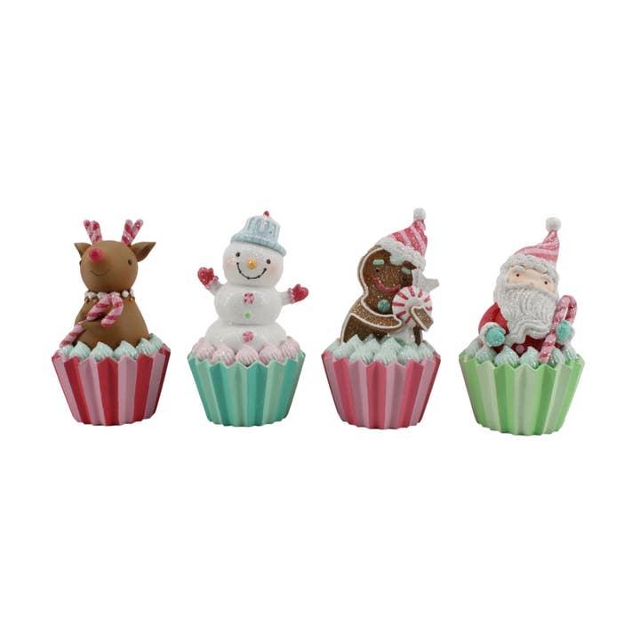 4 Asst 5in Character Cupcakes for wholesale by December Diamonds