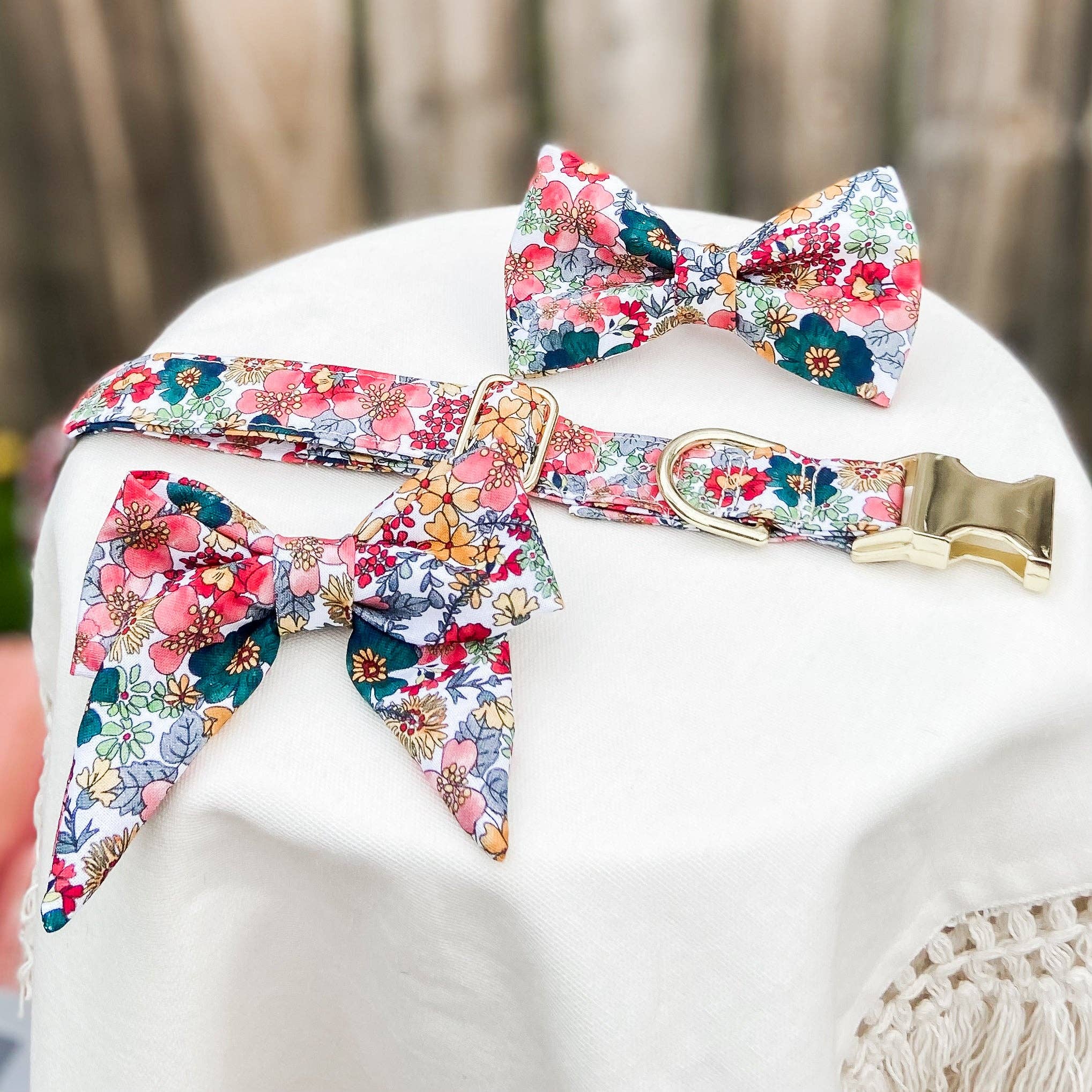 doggish - Wholesale Pet Bow Tie - Dog - Vintage inspired floral sailor dog bow pet accessory3