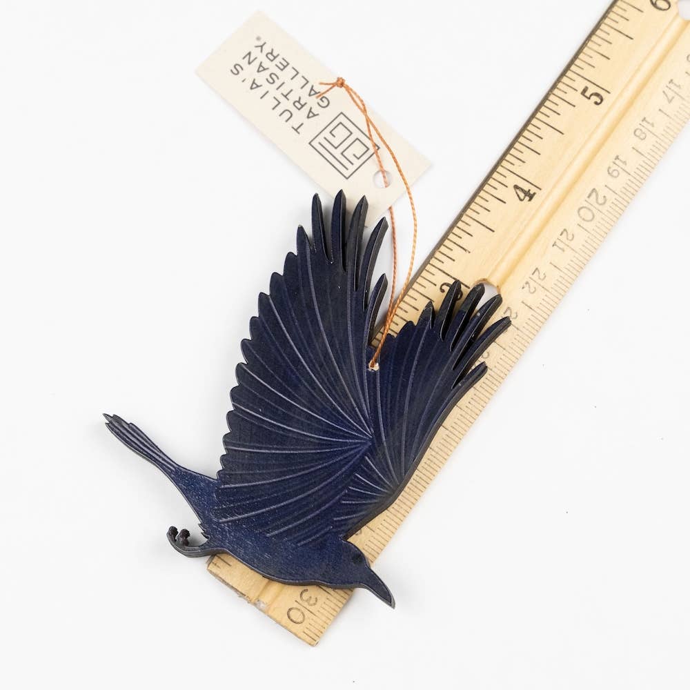 Tulia's Artisan Gallery - Wholesale Ornament - Raven Crow Wood Ornament4
