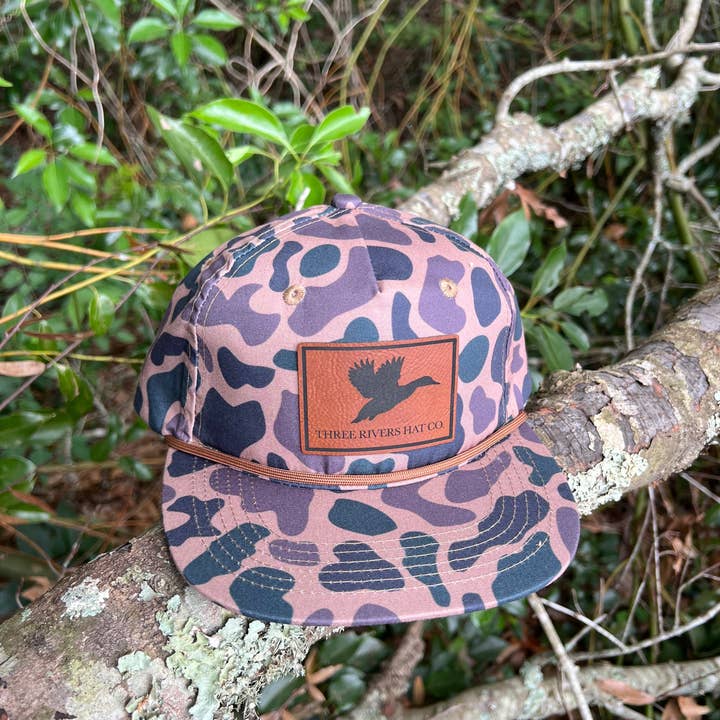 Three Rivers Hat Co. - Wholesale Trucker Hat - Unisex - Duck Silhouette - Camo Rope Hat - Lost Hat Co.
