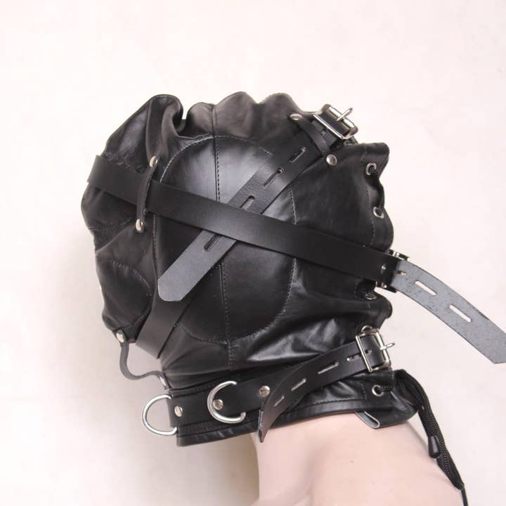 greenman premier essentials - Wholesale Sex Toy - Bondage Hood Leather Sensory Deprivation Hood Gimp Mask3