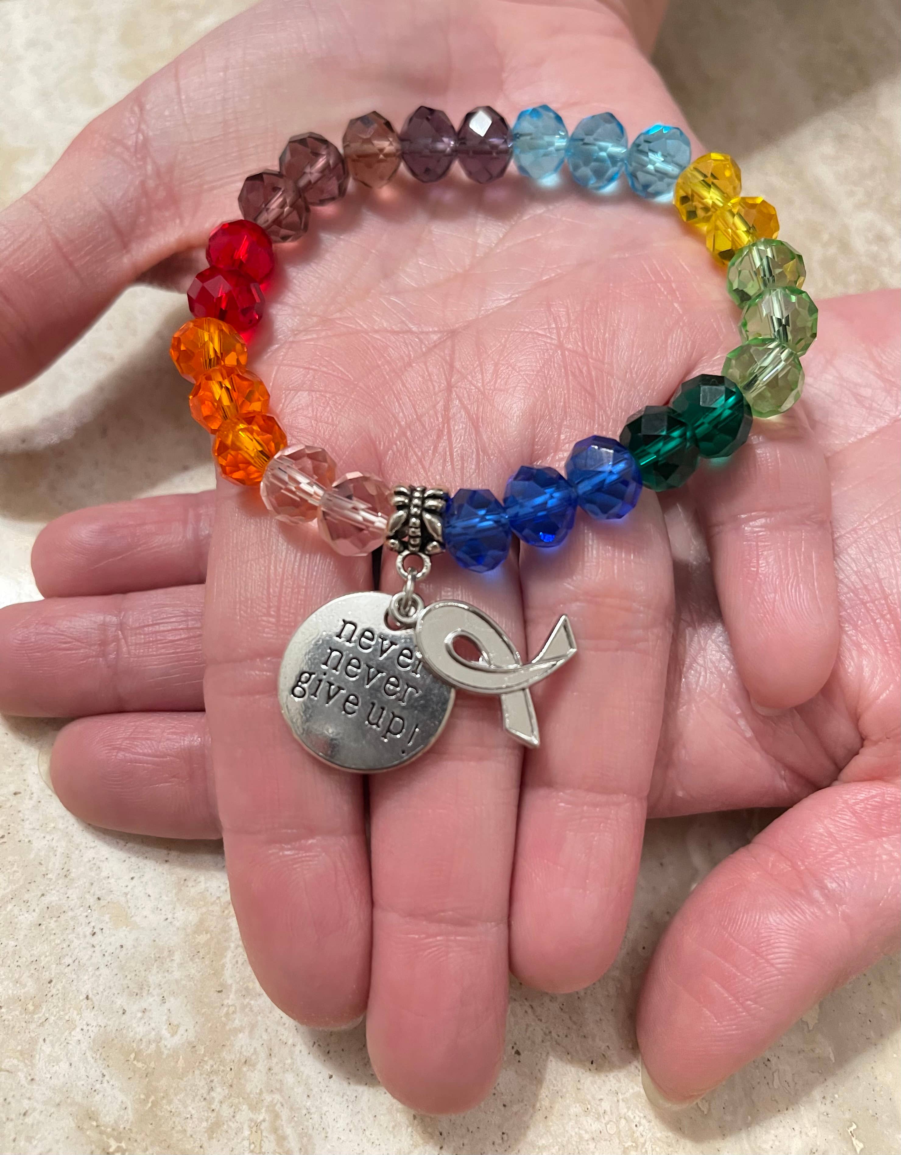 Fiona Accessories – wholesale Charm/dangle bracelet – Multicolor Cancer Awareness Bracelet For Women Survivors5