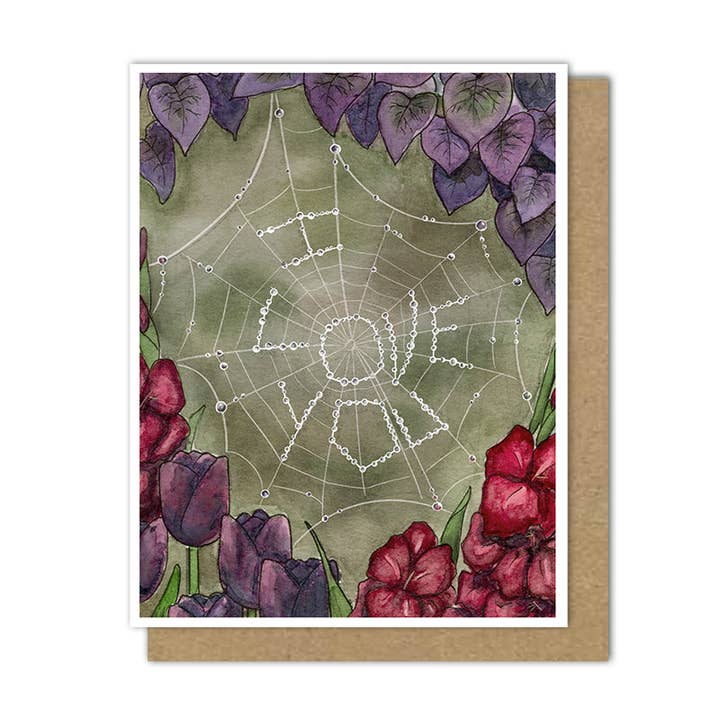 I Love You Spiderweb Card for wholesale by Motif's Art Studio