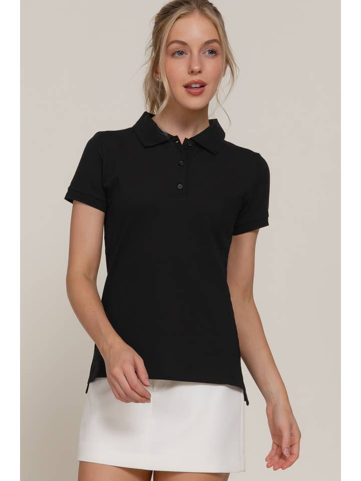 Active Basic | Active USA - Wholesale Polo - Women's - Short Sleeve Classic Pique Polo Top43