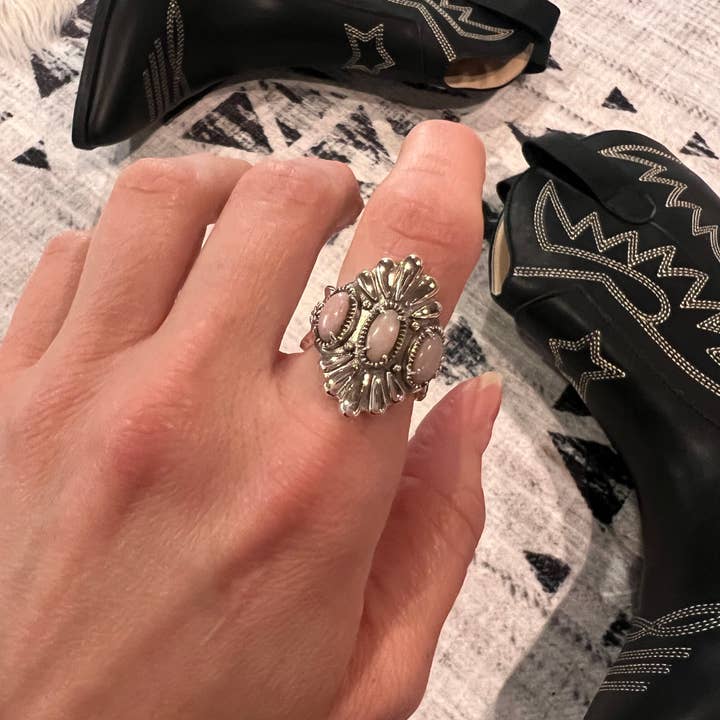 Krush Kandy - Wholesale Cocktail/Statement Ring - Free As The Wind Triple Stone Ring