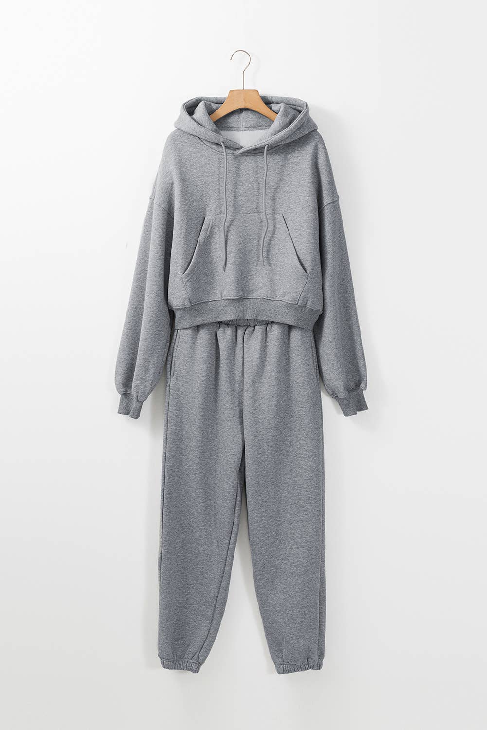 Gray Women's Matching Hoodie and Joggers Activewear Set for wholesale on Faire1
