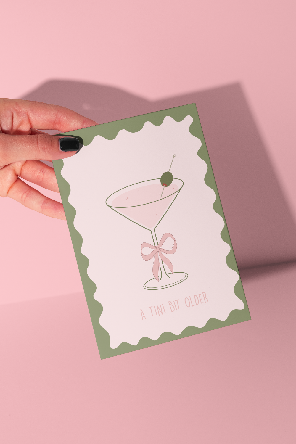 From Rosalie - Wholesale Birthday Card - Tini Bit Older Birthday Card | Wavy Green | Martini 2
