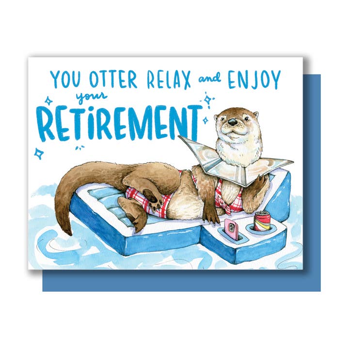 Profitez de votre carte Retirement Otter pour la vente par Paper Wilderness