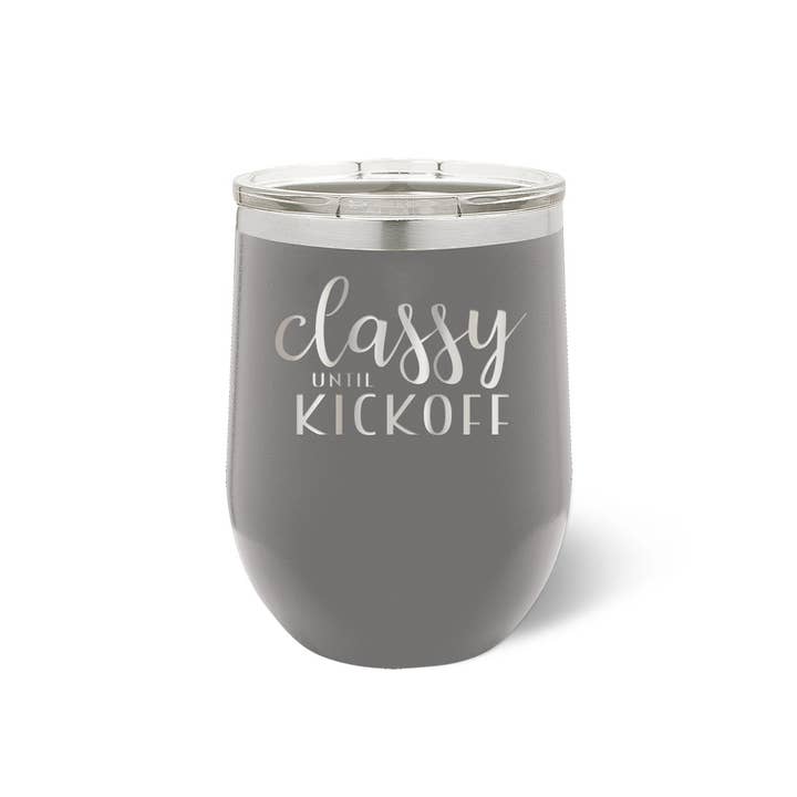 Viv&Lou - Wholesale Insulated Mug/Tumbler - Classy Until Kickoff Tumbler
