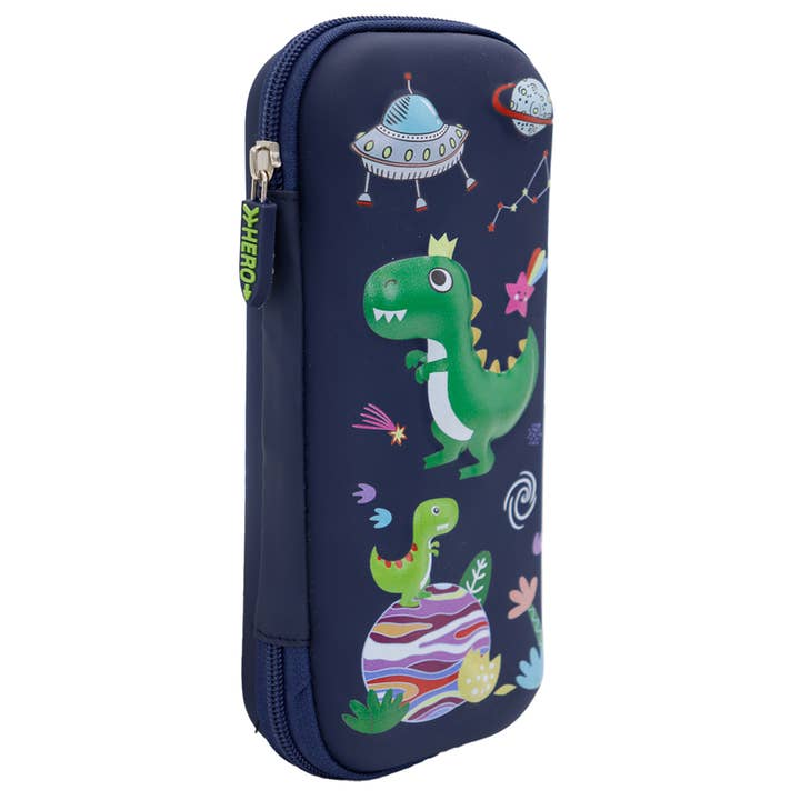 Cap Zone - Wholesale Pencil Case/Pouch - Little Boys Dinosaur Galaxy Embossed School Pencil Case4