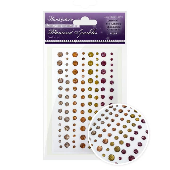 Ecstasy Crafts Distributing - Wholesale Craft Supplies - Diamond Sparkles Gemstones - Midnight Shimmer - Volcano
