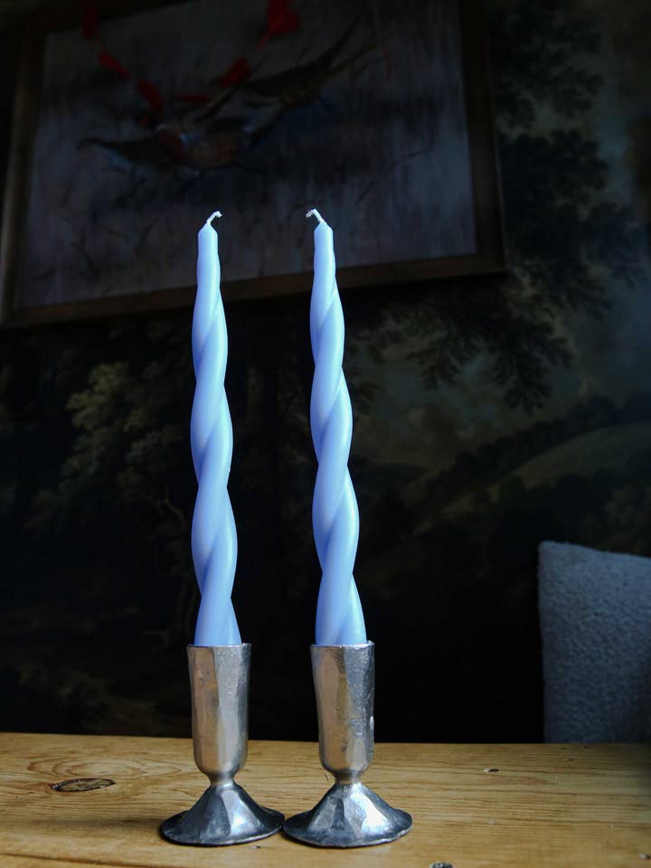 Twisted Taper Candles - Blue for wholesale by This&That