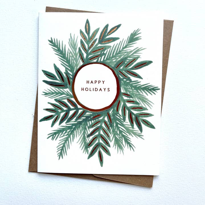 Katharine Watson - Wholesale Season's Greetings Card - "Happy Holidays" Foil Stamped Cards5