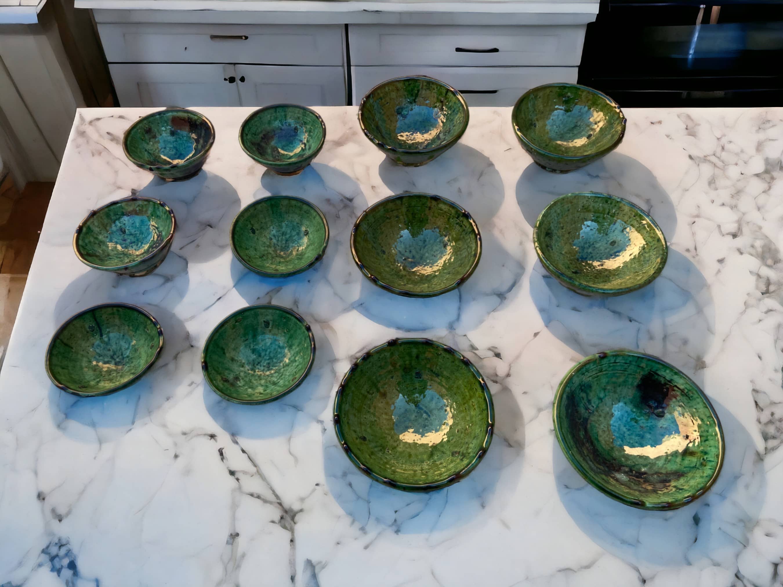 Moroccantastics - Wholesale Bowl - Handmade Bowls, Tamegroute Bowls Green Glazed Pottery7