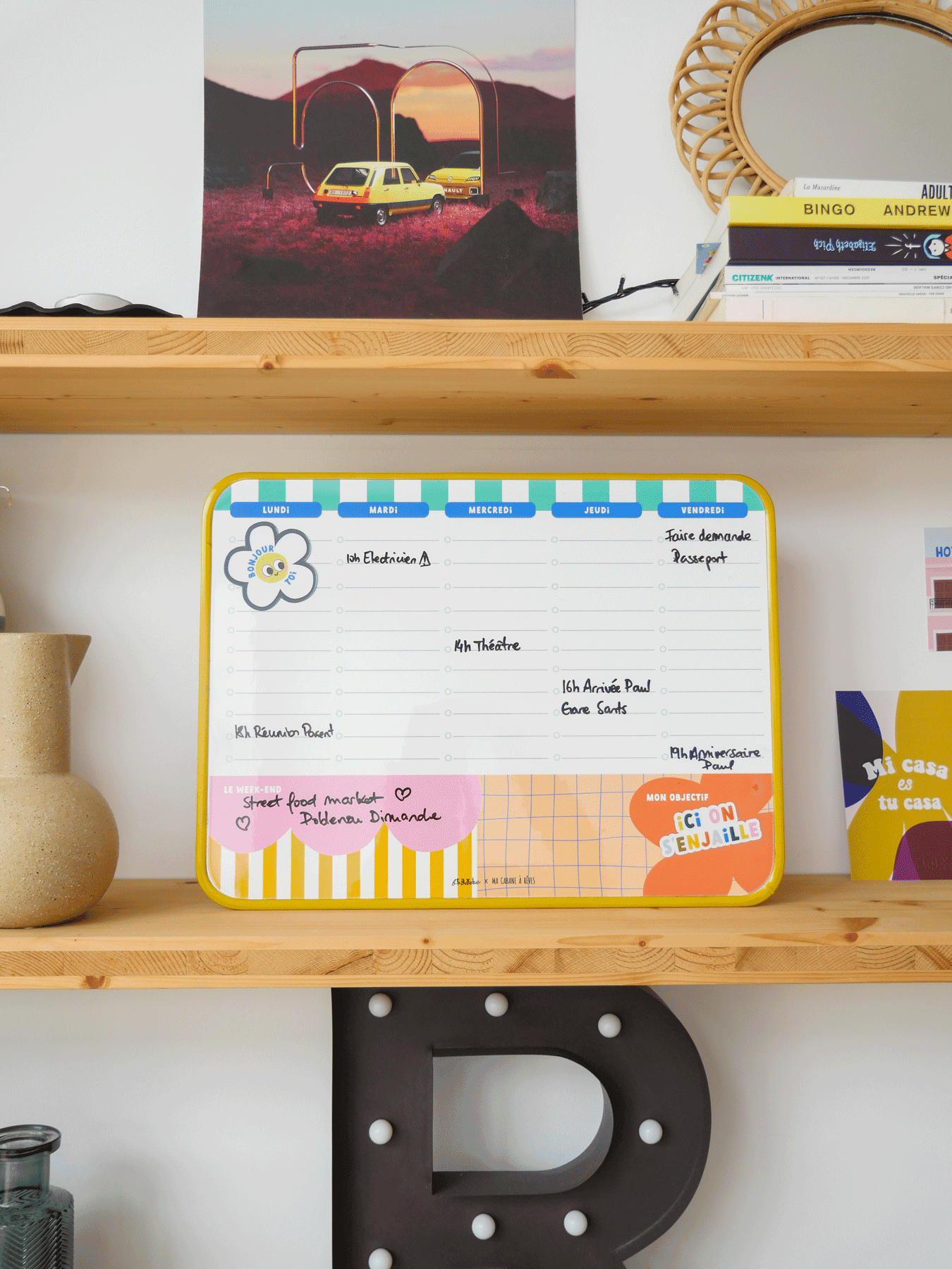 Ma Cabane à Rêves – Großhandel Kalender – Magnetischer Wochenplaner „Taxi Brousse Casual“1