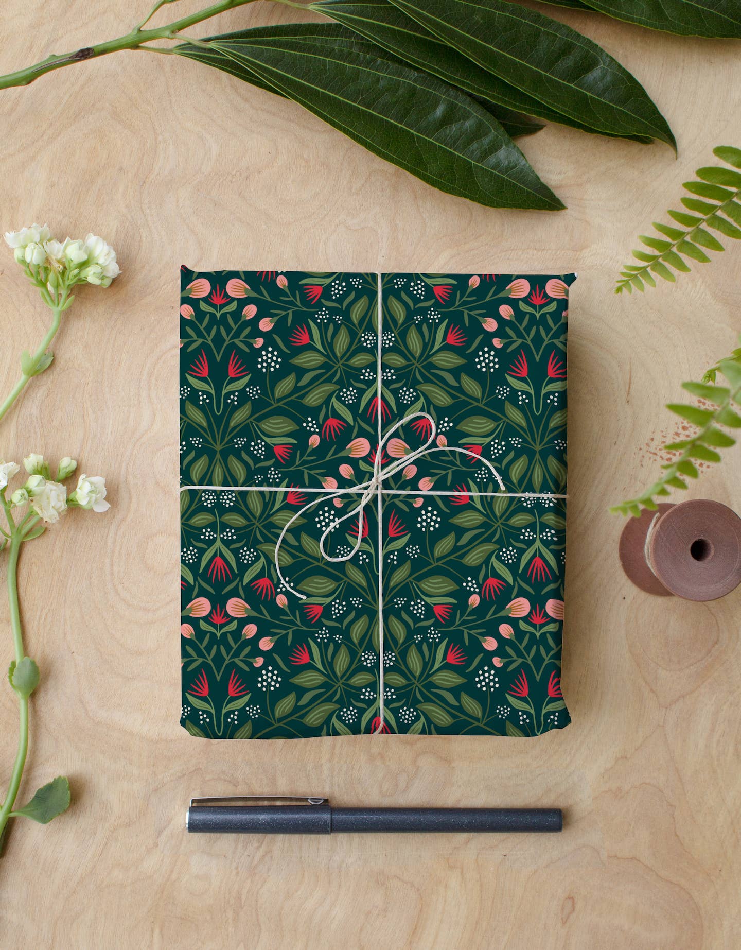 Rebecca Jane Woolbright - Wholesale Wrapping Paper Roll - Camden Winter Wrapping Paper – Holiday Gift Wrap (2 Sheets)2