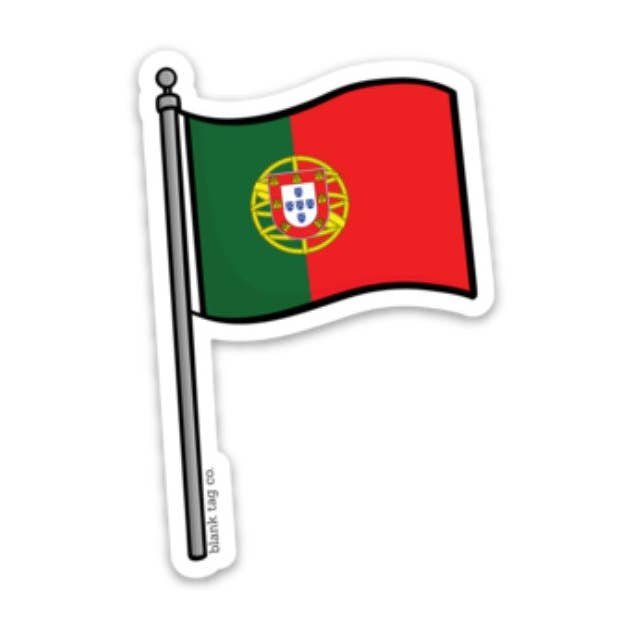 Blank Tag Co.® Waterproof Sticker - Portugal Flag for wholesale by Blank Tag Co. - Waterproof Stickers