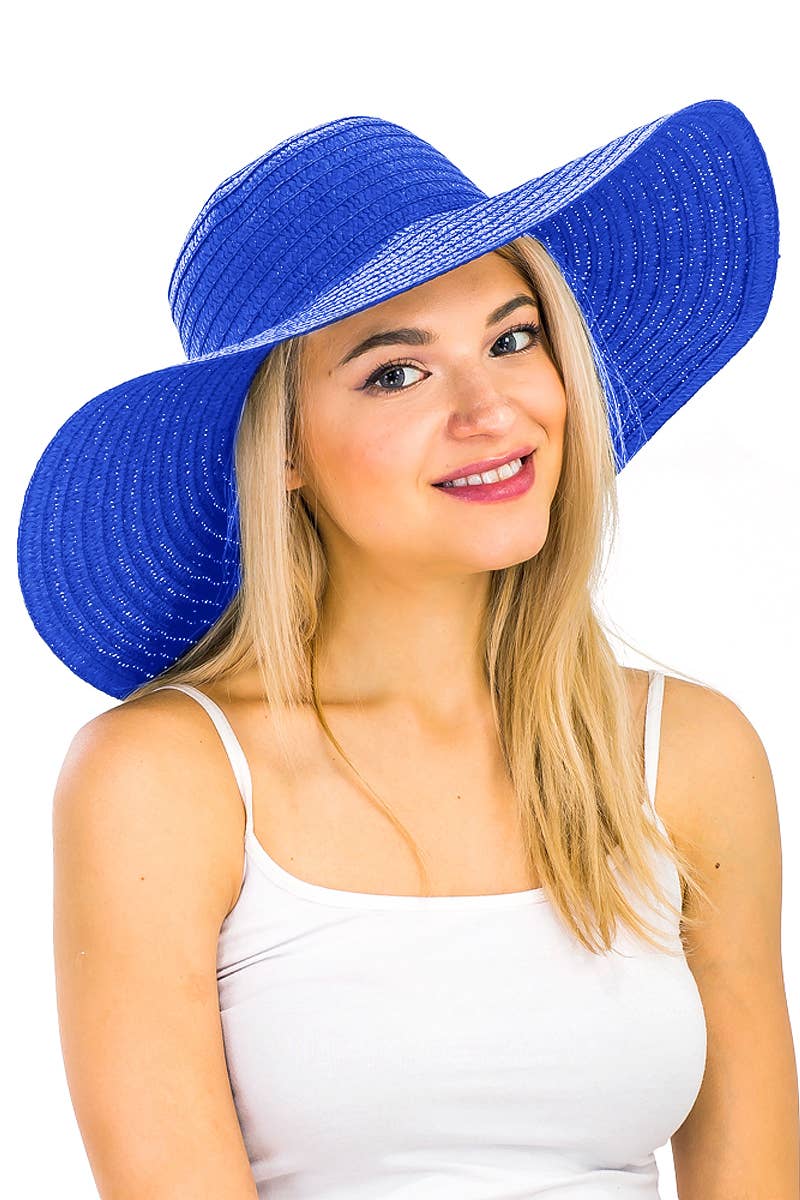 Cap Zone - Wholesale Straw Hat - Women's - Thin Light-Weight Floppy Straw Beach Sun Hat32