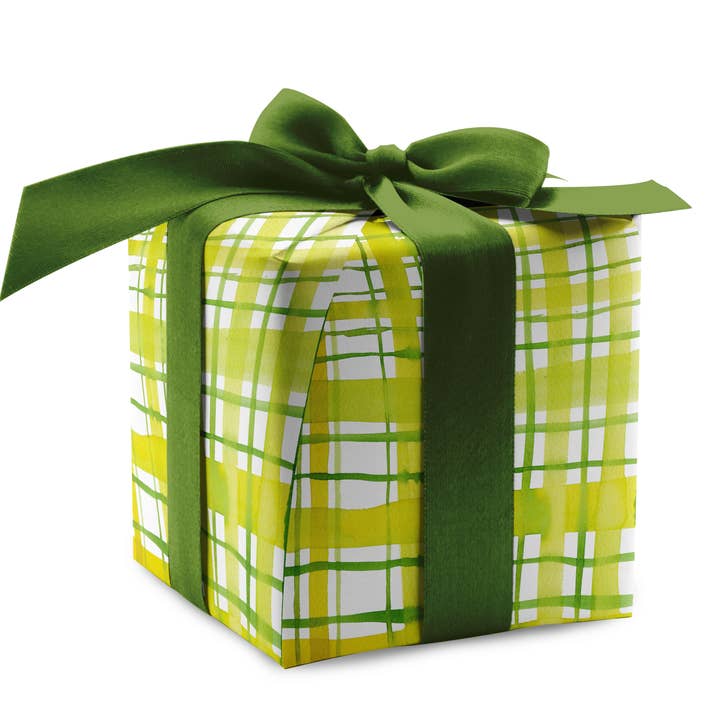 Gelbe karierte Geschenkverpackung für den Großhandel von Good Sheila