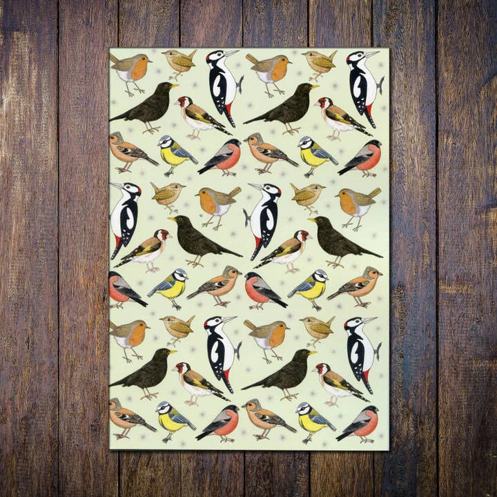 Rie Designed – wholesale Notebook – Garden Birds A5 Plain Paper Recycled Notebook5