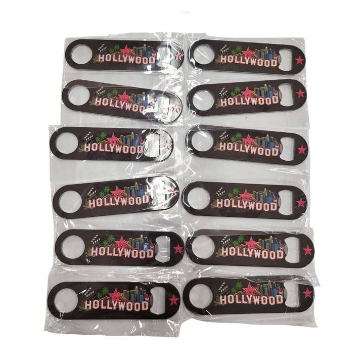 Hollywood flaskeåbner magnet, køleskabsmagnet souvenir for engroshandel hos ZKY Wholesale