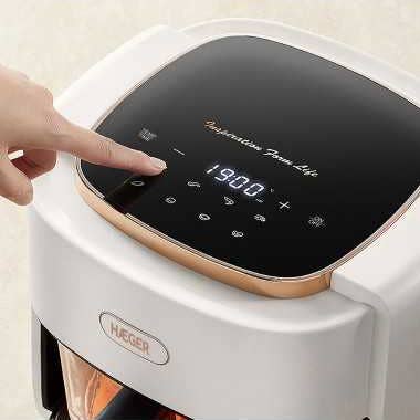 Haeger - Wholesale Kitchen Appliance - HAEGER Air Glass Oil-Free Digital Fryer - 4.5 L, 8 Programs, Glass Bowl, 1200W2