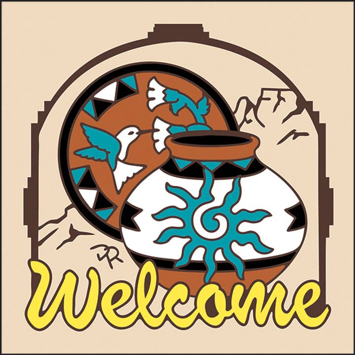 Welcome Pottery Tile (7959) for wholesale by Earthtones Tile