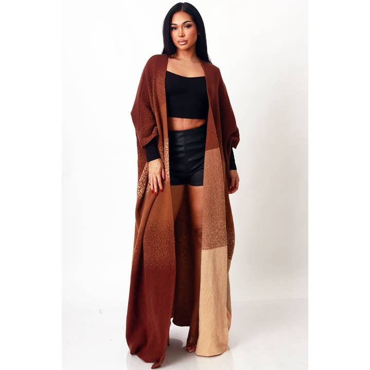 MANTEAU CARDIGAN OMBRÉ DÉSERT FADE pour la vente par Black Pearl Clothing