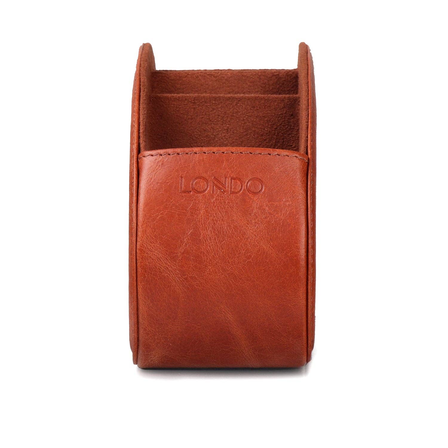 Londo - Wholesale Desk Organizer - Londo Remote Control Holder with 5 Pockets, Store DVD, Blu-Ray, TV, Roku or Apple TV Remotes, Italian Top Grain Leather with Suede Lining32