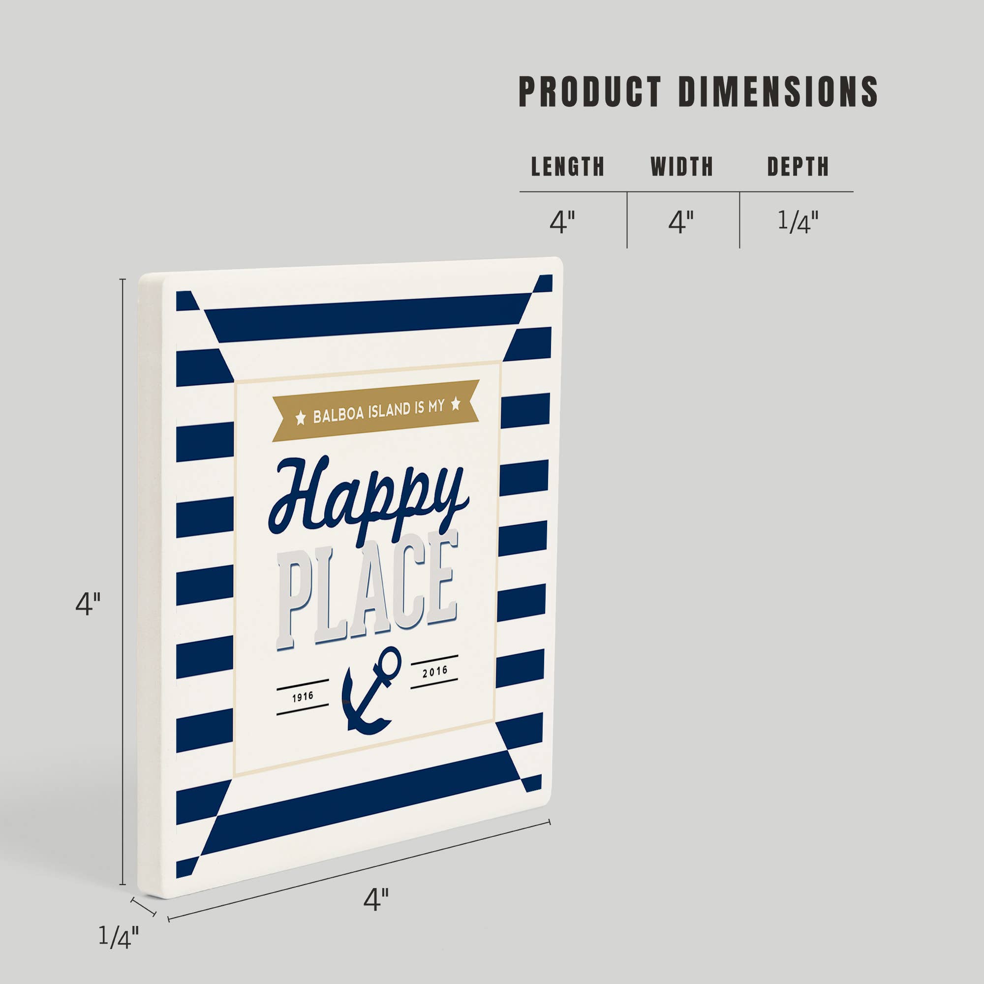 Lantern Press - Wholesale Coasters - Ceramic Coaster Balboa Island, California, Balboa Island …3