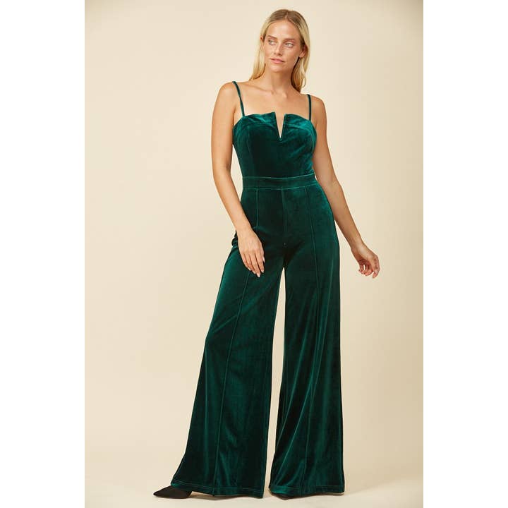 Envy with Love Green Velvet Jumpsuit Envy with Love Green Velvet Jumpsuit