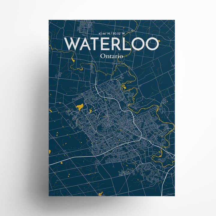 OurPoster.com - Wholesale Poster - Waterloo City Map Poster196