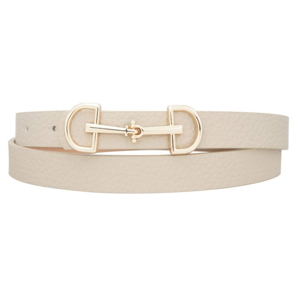 anbfashion - Vendita all'ingrosso Cintura - Donna - Cintura sottile con fibbia LUX D ad anello a morsetto da cavallo7