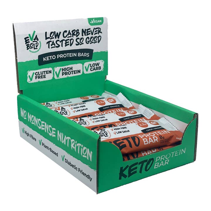 Chocolate Orange Keto Protein Bars X 12 for wholesale by Eva Bold