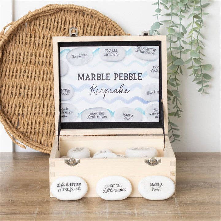 Something Different Wholesale - Wholesale Keepsake coin/token - Box of 24 Nautical Marble Keepsake Pebbles