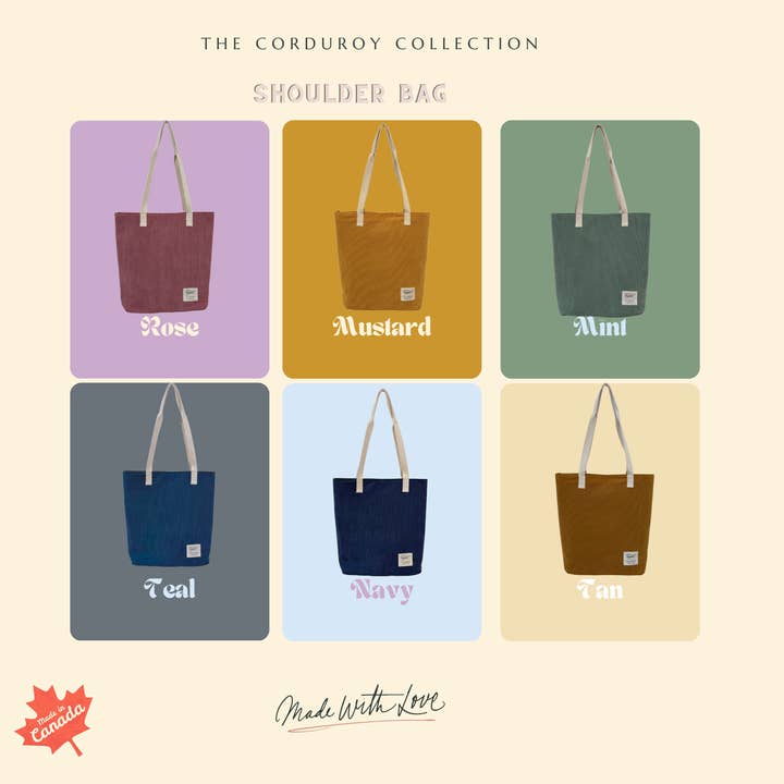 The shoulder bag corduroy collection for wholesale by vooguish